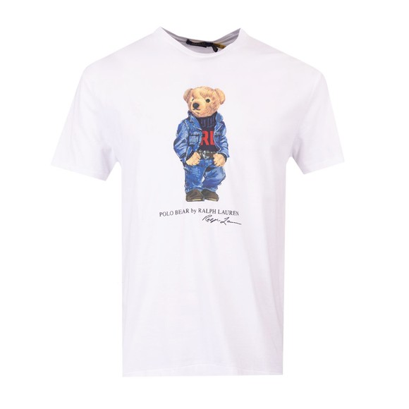 Polo Bear By Ralph Lauren Mens White Polo Bear T-Shirt #1