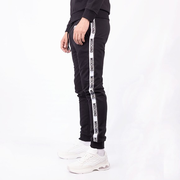 Moschino Mens Black BW Tape Leg Jogger #3