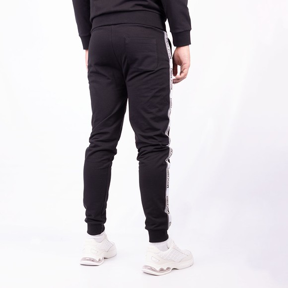 Moschino Mens Black BW Tape Leg Jogger #4