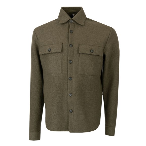 BOSS Mens Green Formal S Owen Overshirt #1
