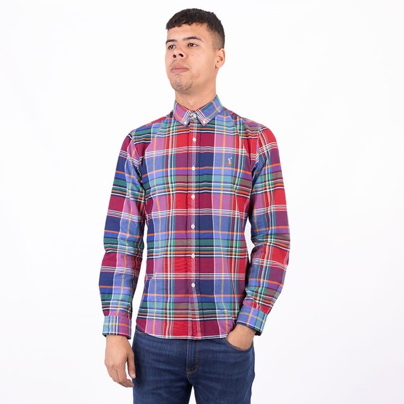 Polo Ralph Lauren Mens Red Slim Fit Cotton Check Shirt #2