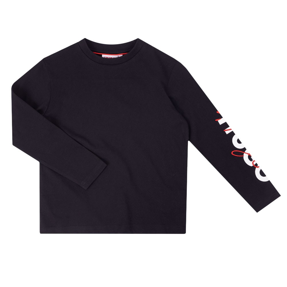 HUGO Long Sleeve Printed Logo T-Shirt Oxygen Clothing