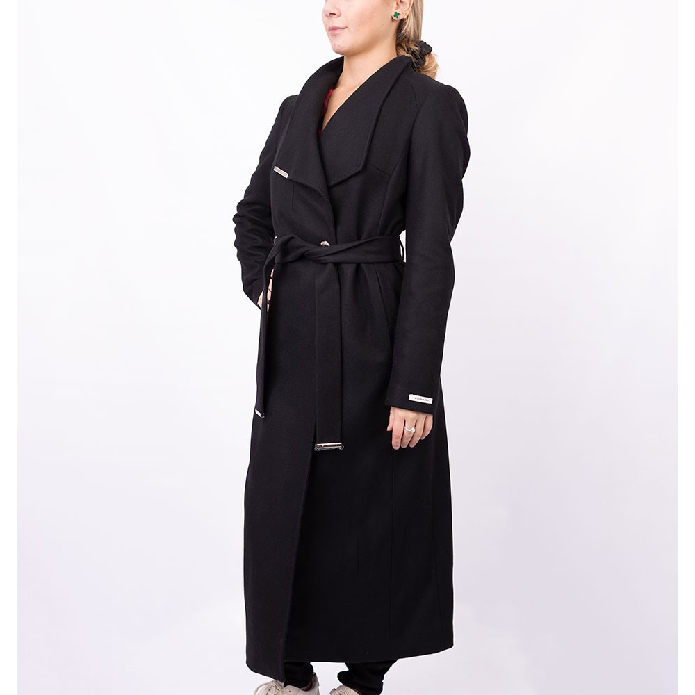 【TED BAKER】 ROSELL ウール ロングコート ROSELL Longline Belted Wool Wrap Coat in Black