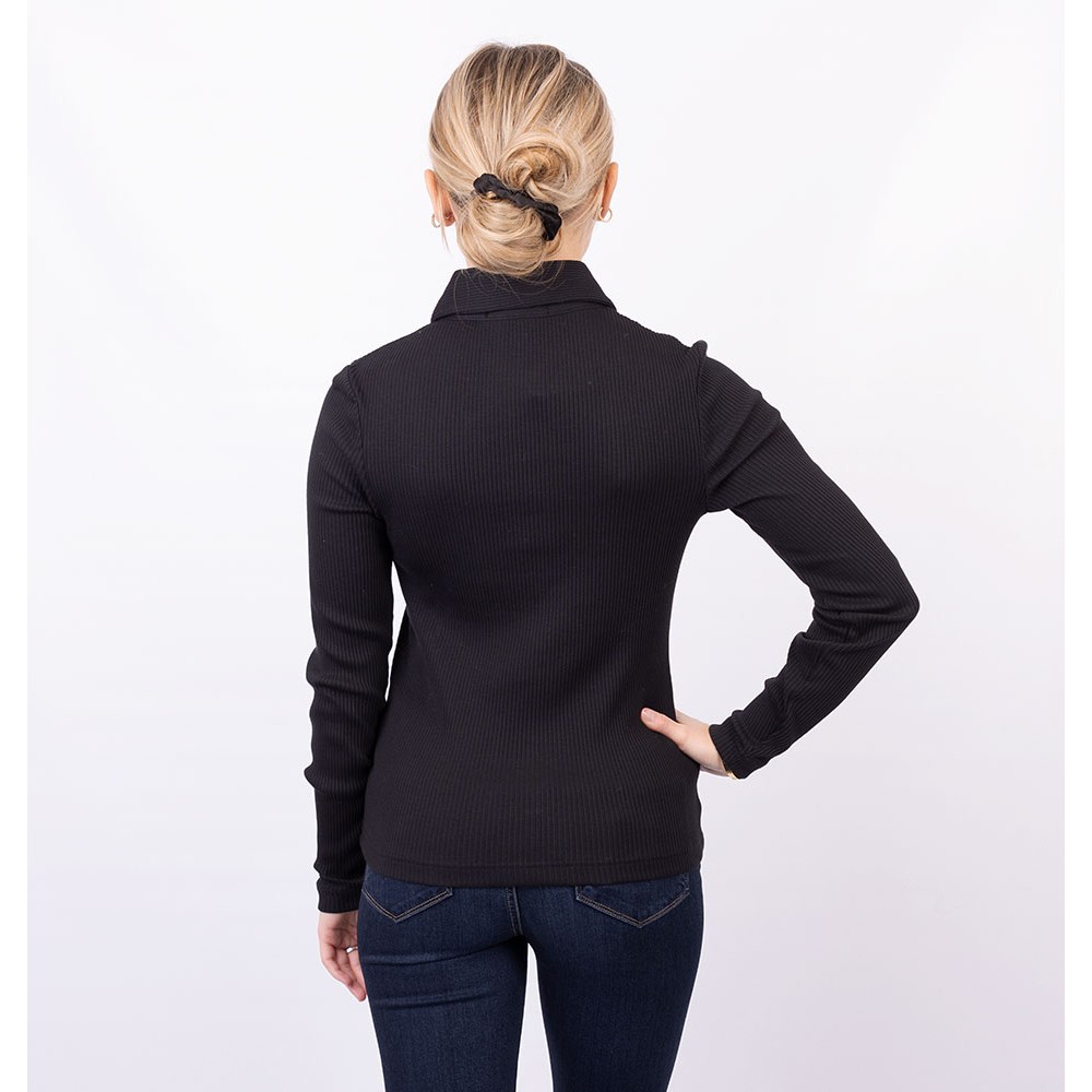 Fred Perry Long Sleeve Ribbed Polo Shirt | Oxygen Clothing