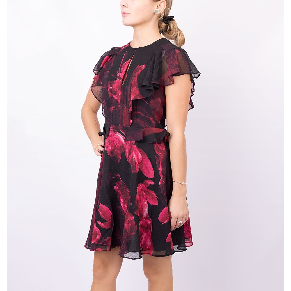 Ted Baker Bretaah Angel Sleeve Mini Dress With Peplum Wait