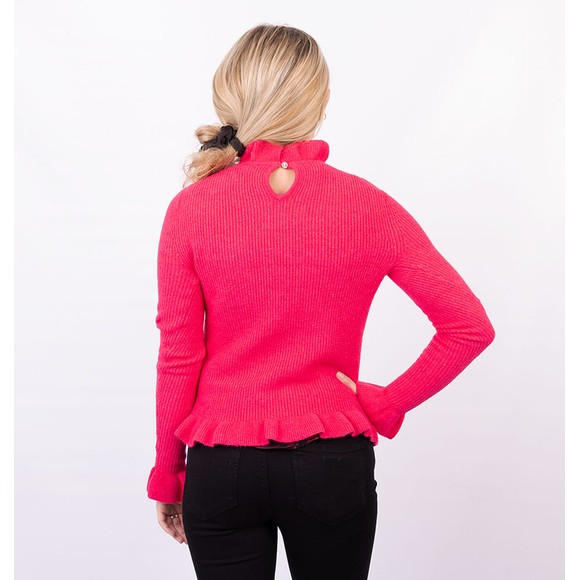 Ted Baker Womens Pink Pipalee Frill Detail Cropped Sweater main image