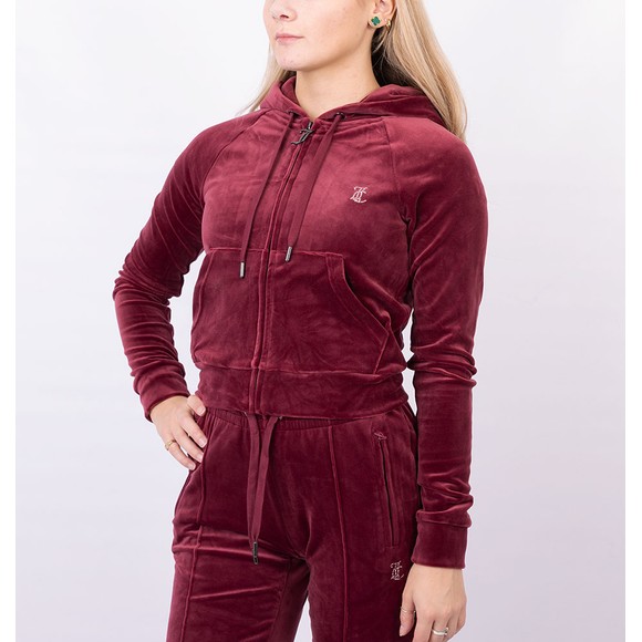 Juicy Couture Womens Brown Madison Velour Zip Hoody #2