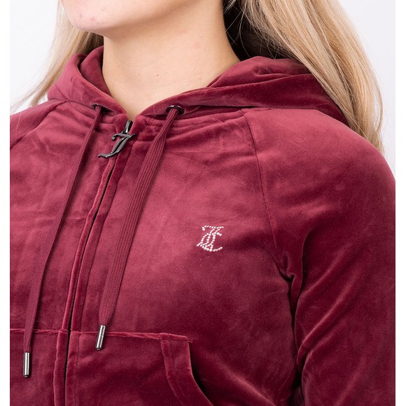 Juicy Couture Womens Brown Madison Velour Zip Hoody #3