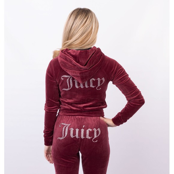 Juicy Couture Womens Brown Madison Velour Zip Hoody #4