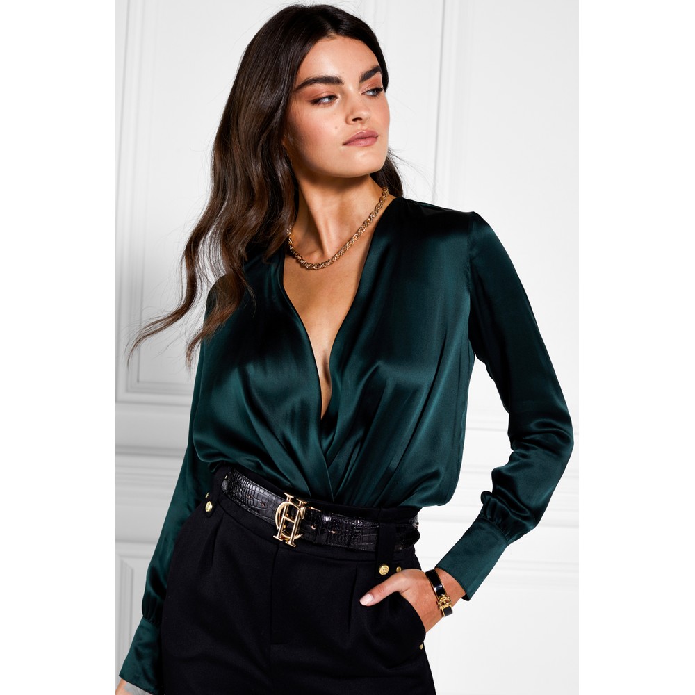 Holland Cooper Silk Bodysuit Oxygen Clothing