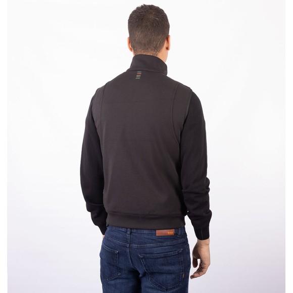 PS Paul Smith Mens Black Mixed Media Gilet #4