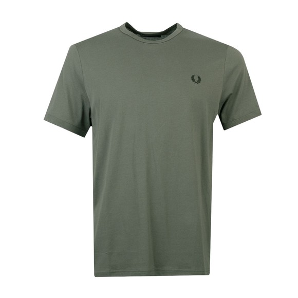 Fred Perry Mens Green Ringer T-Shirt #1