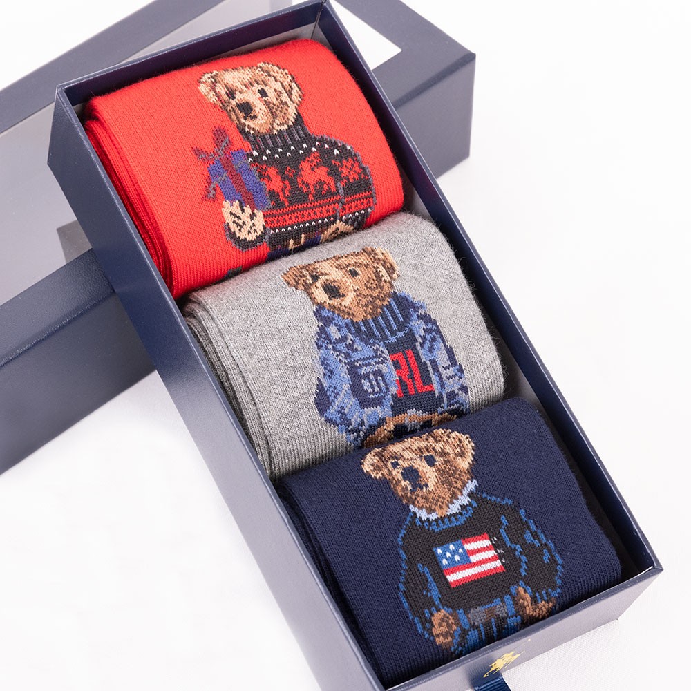 Polo Bear By Ralph Lauren Winter Bear 3 Pack Sock | Oxygen Clothing