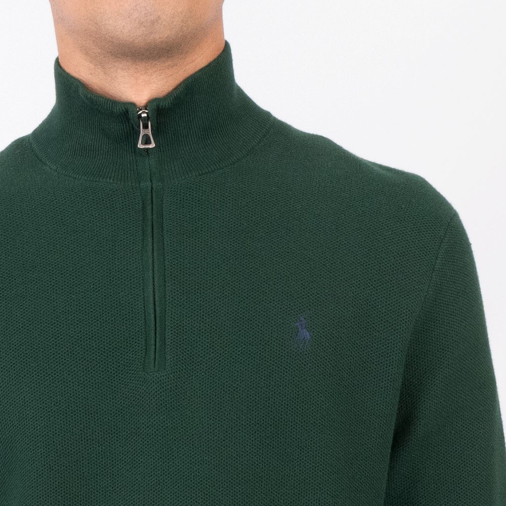 Polo Ralph Lauren Waffle Half Zip Sweatshirt | Oxygen Clothing