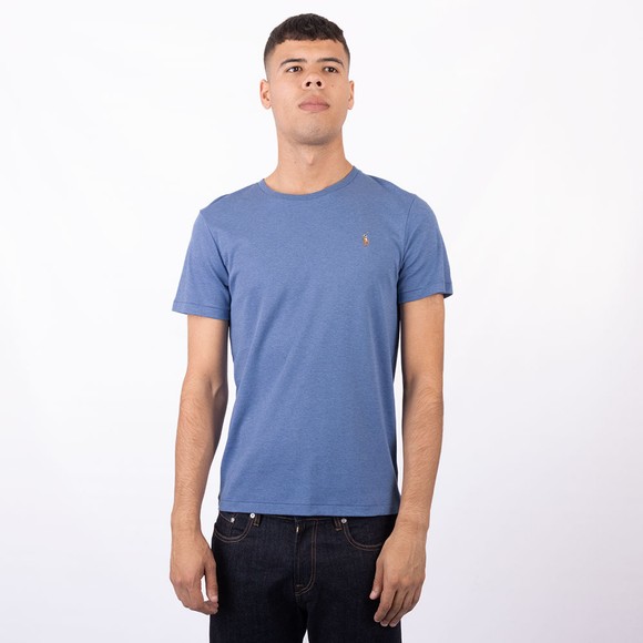 Polo Ralph Lauren Mens Blue Custom Slim Fit Pima Cotton T Shirt #2