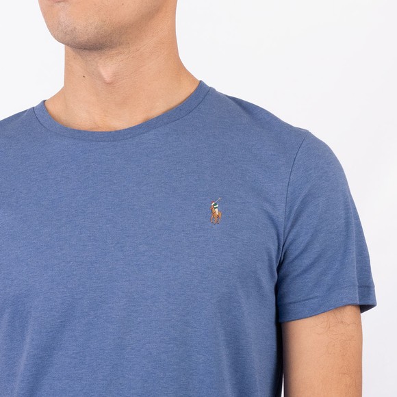 Polo Ralph Lauren Mens Blue Custom Slim Fit Pima Cotton T Shirt #3