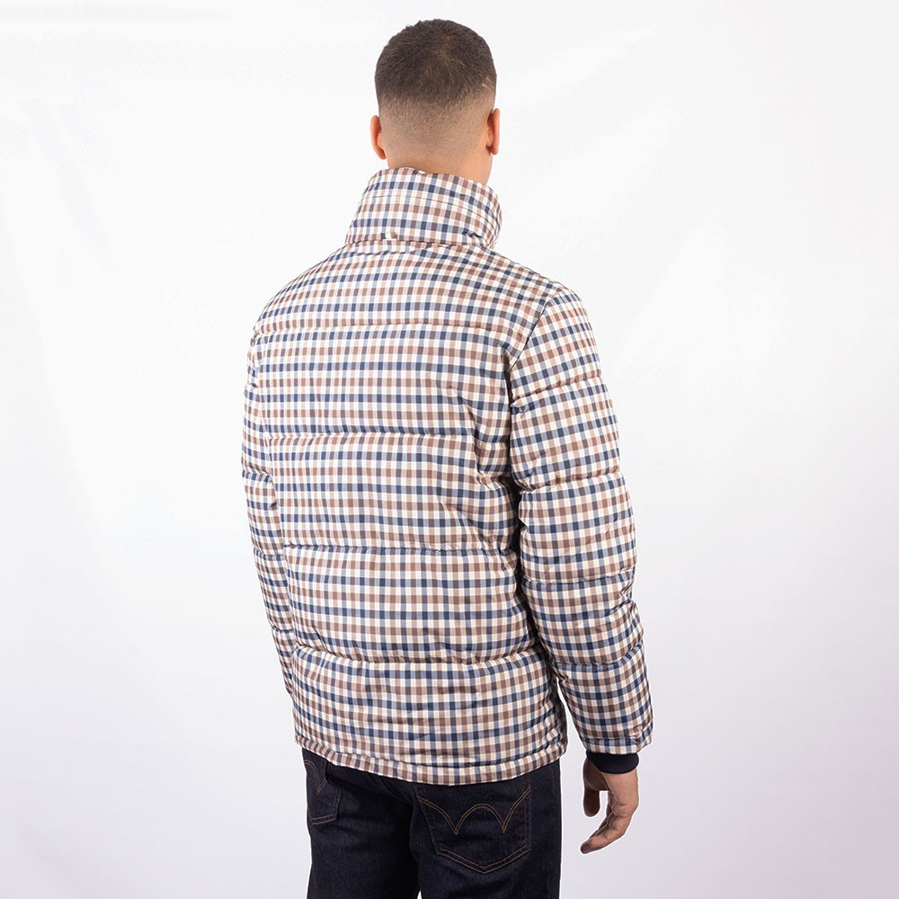 Aquascutum padded puffer jacket, men's size M unclear Beige type Vintage Second Hand