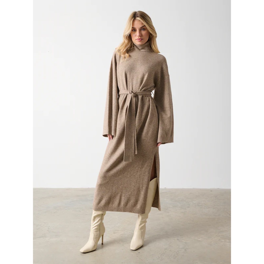 Pretty Lavish Jayda Knit Roll Neck Midaxi Dress | Oxygen Clothing Pretty Lavish Jayda Knit Roll Neck Midaxi Dress | Oxygen Clothing