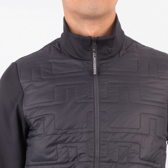 J.Lindeberg Mens Black Quilt Hybrid Jacket main image