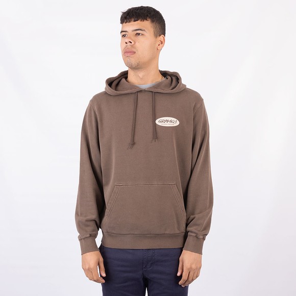 Gramicci Mens Brown Original Freedom Oval Hooded Sweat main image