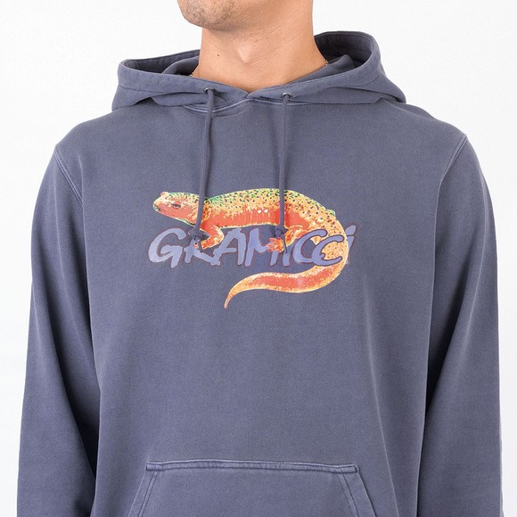 Gramicci Mens Blue Salamander Hooded Sweatshirt main image