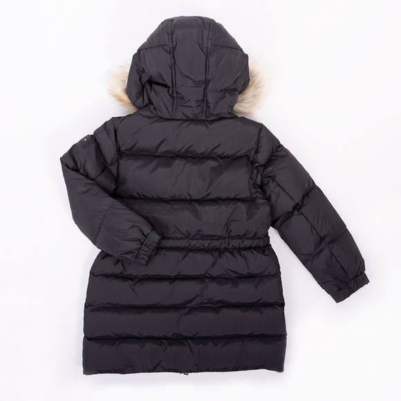 Tommy Hilfiger Kids Girls Black Long Waisted Down Jacket #3