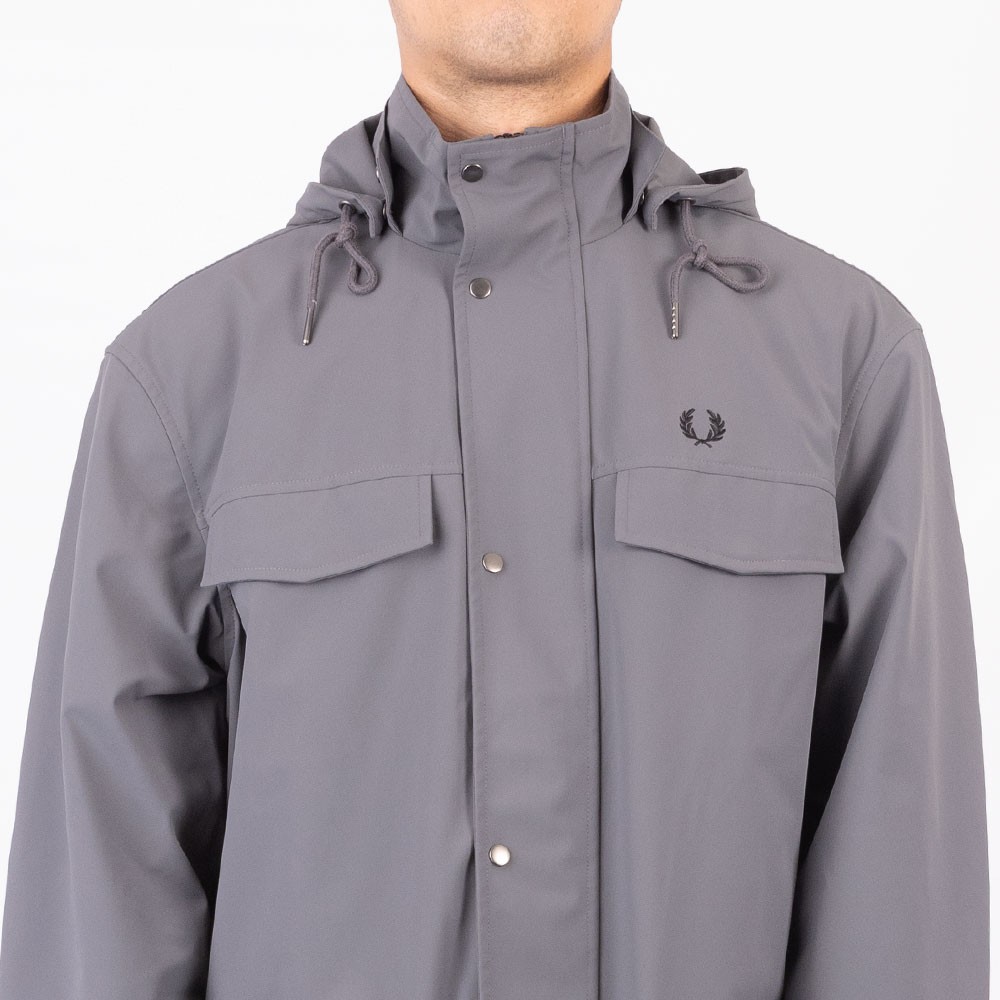FRED PERRY】SHORT JACQUARD PARKA (GRAY)