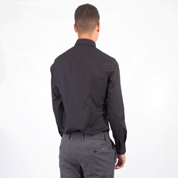 BOSS Mens Black Formal H Hank Kent C1 214 Slim Shirt #4