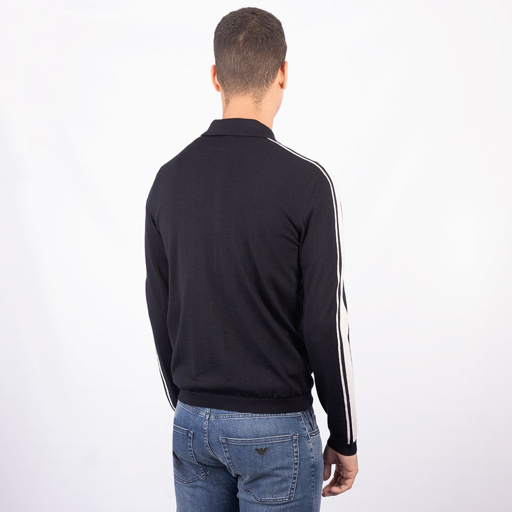 Emporio Armani Knitted Quarter Zip Pullover | Oxygen Clothing