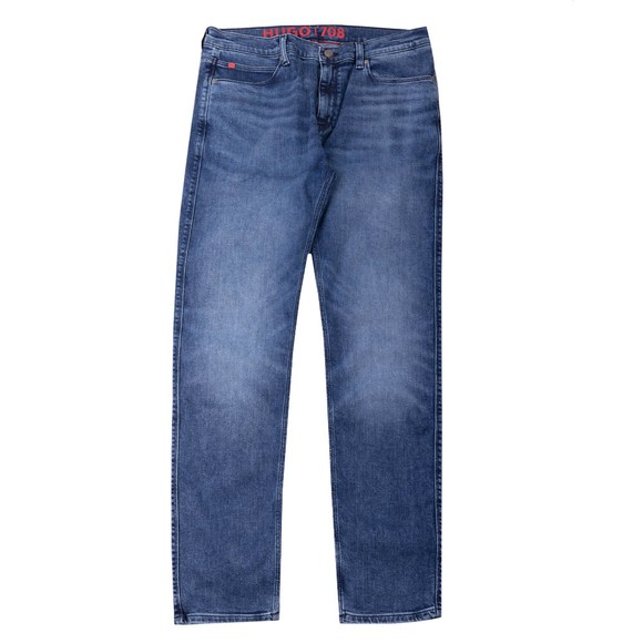 Hugo Boss Hugo 708 Slim Fit Jeans – Medium Blue Wash – Men's Straight Leg – 99% Cotton