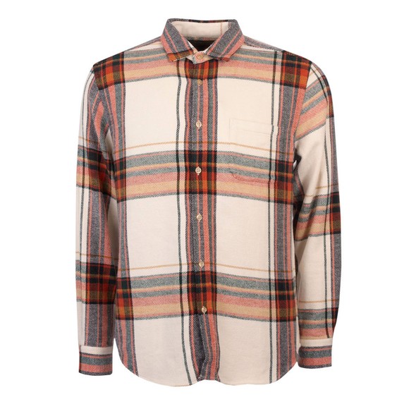 Portuguese Flannel Mens Beige Nords Check L/S Shirt #1