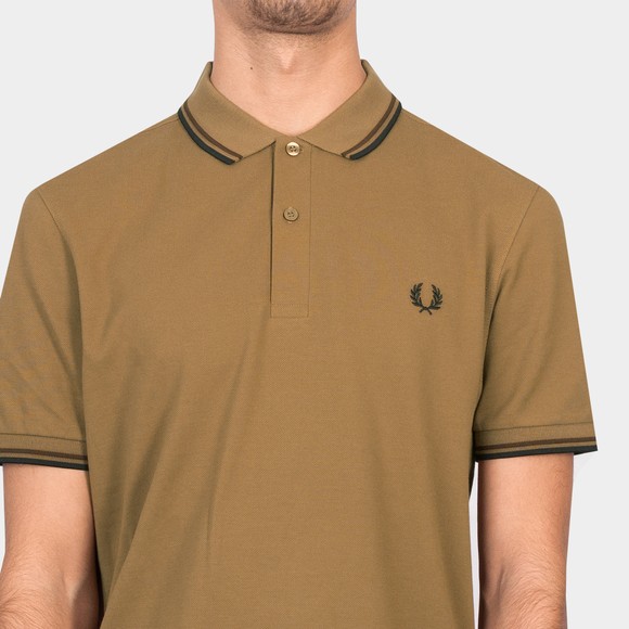 Fred Perry Mens Brown Twin Tipped Polo Shirt #3