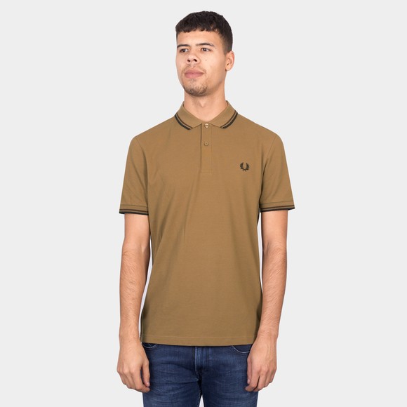 Fred Perry Mens Brown Twin Tipped Polo Shirt #2