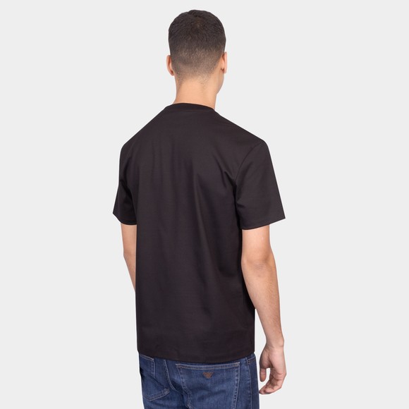 HUGO Mens Black Dalile Stacked Logo T Shirt main image