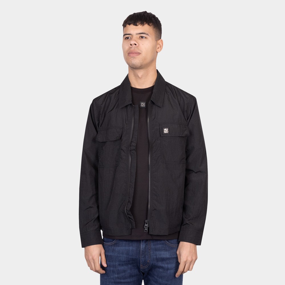 HUGO Emalo Stacked Logo Overshirt | Oxygen Clothing