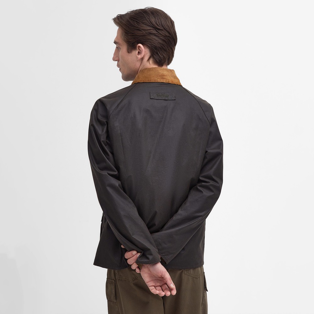 Barbour◇Utility Spey Wax Jacket/24SS/カバーオール/M/コットン/BRW