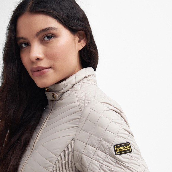 Barbour International Womens Beige Formation Quilt #5