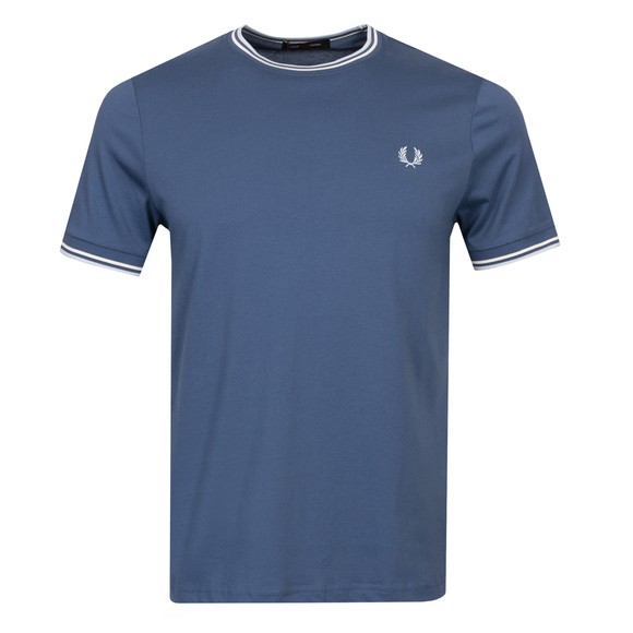 Fred Perry Mens Blue Twin Tipped T-Shirt #1