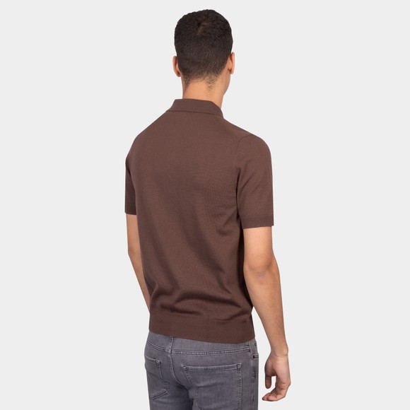 Fred Perry Mens Red SS Classic Knitted Polo Shirt #3