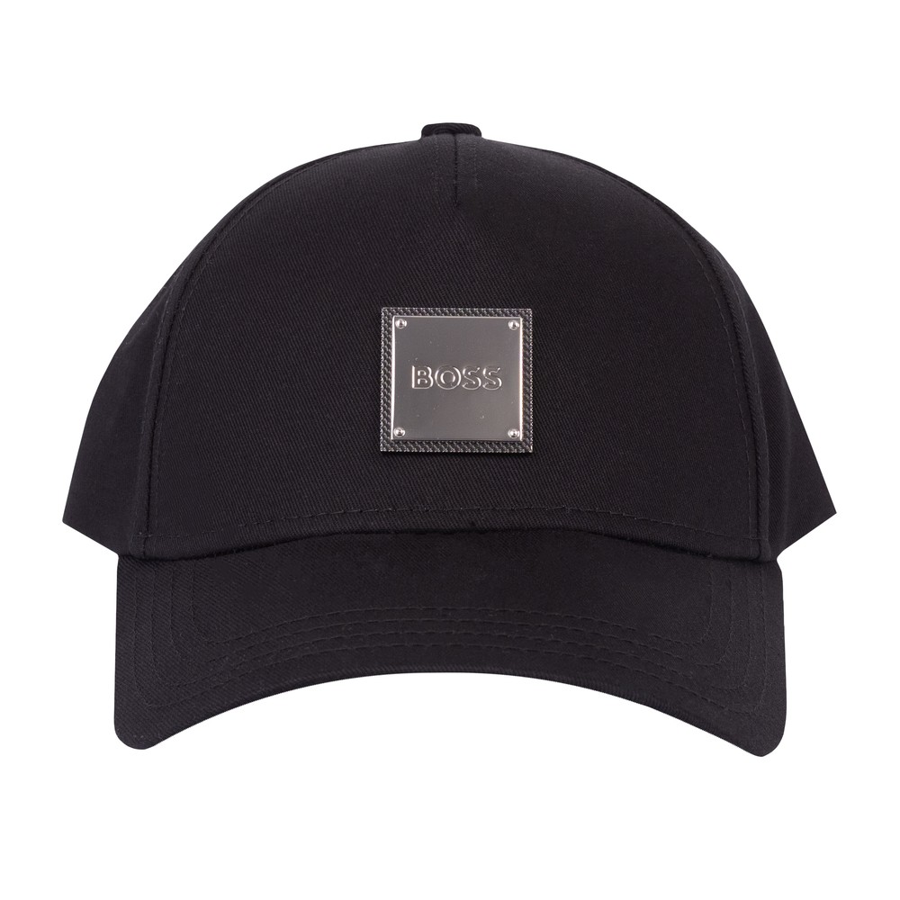 BOSS - Casquette Déperlante Avec Rayures Emblématiques Et Logo - Noir