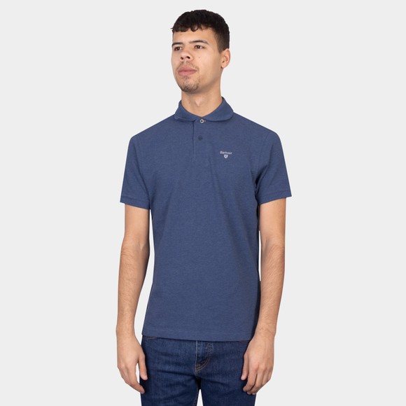 Barbour Lifestyle Mens Blue Tartan Pique Polo main image