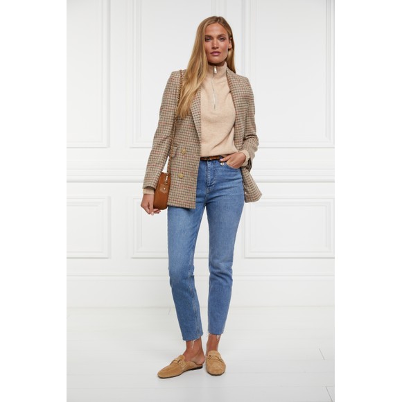 Holland Cooper Womens Brown Tori Half Zip Knit #3