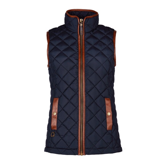Holland Cooper Womens Blue Country Quilted Gilet #2