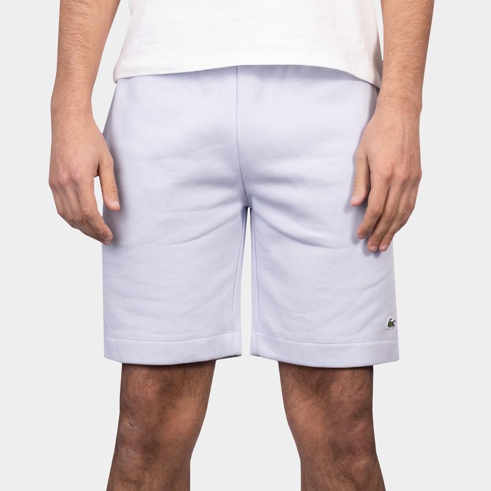 Lacoste Mens Solid Regular Fit Brushed Fleece Shorts GH9627-LGF-S