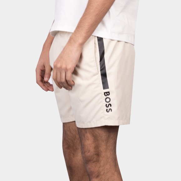 BOSS Mens Off-White Dolphin Swim Shorts