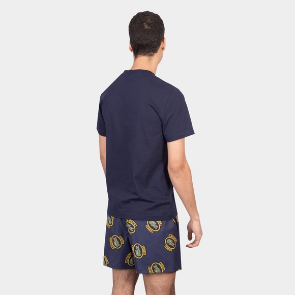 Lacoste Mens Blue Cotton Signature Print T-Shirt #4