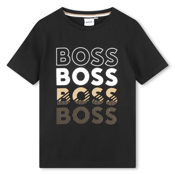 BOSS Boys Black J50775 T Shirt #1
