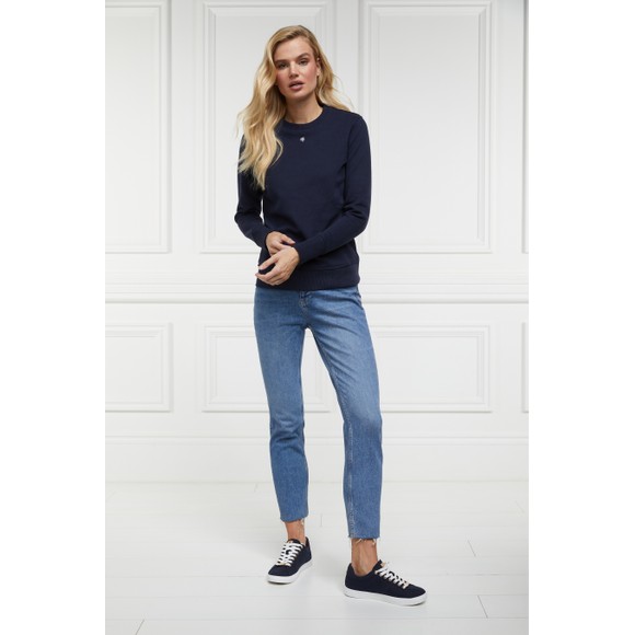 Holland Cooper Womens Blue Monogram Crew Neck Sweat main image