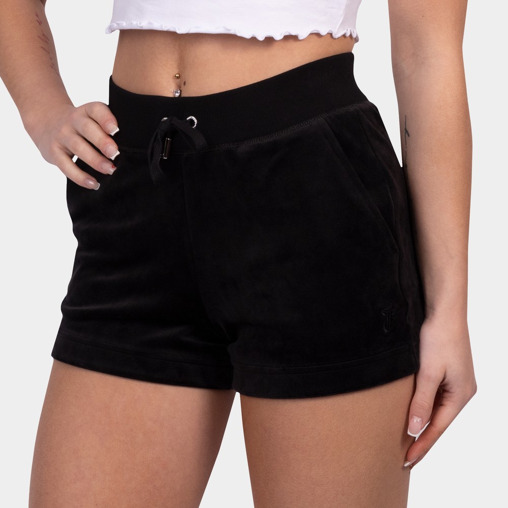 ショートパンツ JUICY COUTURE Women Shorts  Burmudas VEJTV0574WJG J00 Black Vintage Juicy Couture Shorts Women's 8 Black 13
