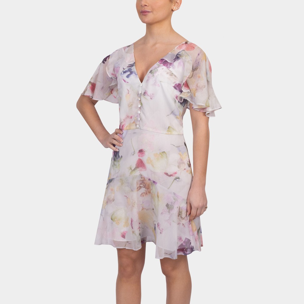 【TED BAKER】BRETAAH Angel Sleeve Mini ワンピース TED BAKER】BRETAAH Angel Sleeve Mini ワンピース (TED BAKER